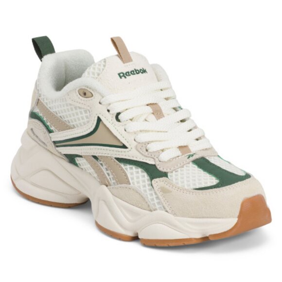 Reebok Leather Charge Sneakers White Beige Sizes 7–9 Grip Sole Imported - Picture 3 of 7